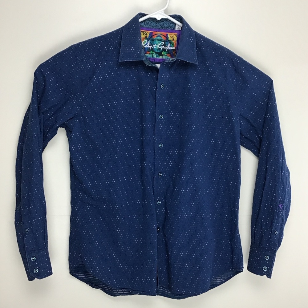 Robert Graham mens long sleeve button up casual shirt medium